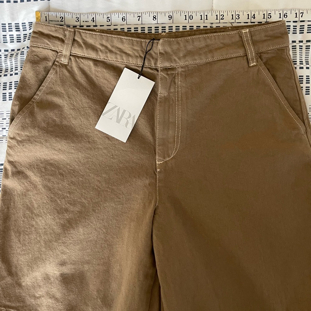 ZARA FULL LENGTH CARGO PANTS - Picture 12 of 14